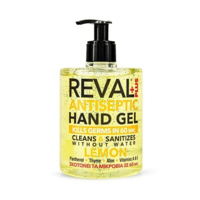 Intermed Reval Plus Antiseptic Hand Gel Lemon Αντισηπτικό Χεριών που Σκοτώνει τα Μικρόβια σε 60 Δευτερόλεπτα 500ml