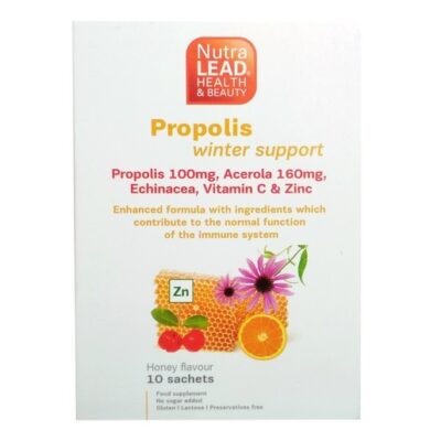Nutralead Propolis & Olive Winter Support Εμπλουτισμένη Σύνθεση για την Ενίσχυση του Ανοσοποιητικού 10 Φακελάκια Γεύση Μέλι