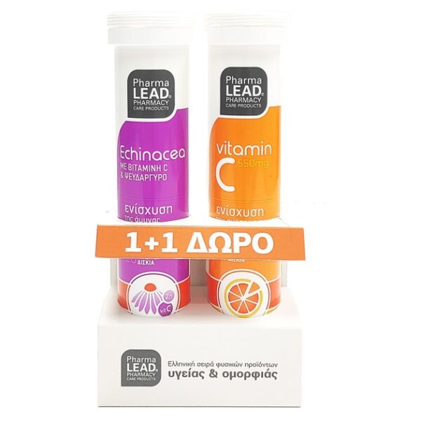 PharmaLead Εχινάκεια 20 Αναβρ. Δισκία + Δώρο Βιταμίνη C 550mg 20 Αναβρ. Δισκία