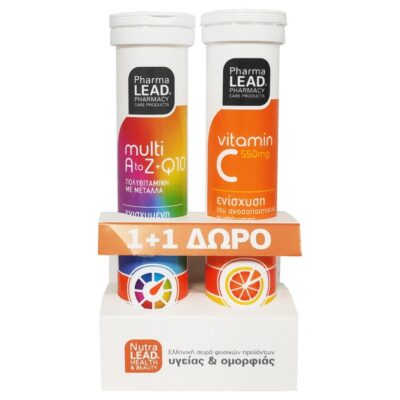 PharmaLead Multi+ A to Z & Q10 20Αναβρ. Δισκία + Βιταμίνη C 550mg 20Αναβρ. Δισκία