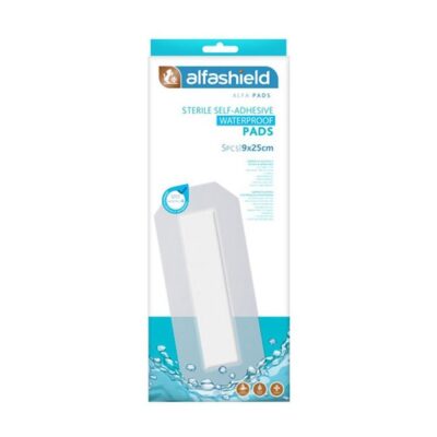 Alfashield Alfa Pads Sterile Self-Adhesive Waterproof Pads Αποστειρωμένα Αυτοκόλλητα Αδιάβροχα Επιθέματα 9x25cm