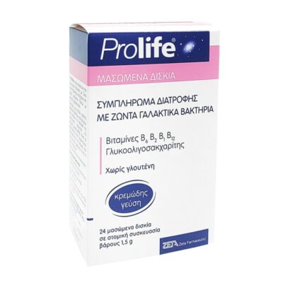 Prolife Συμπλήρωμα Διατροφής Κατά των Διαταραχών της Εντερικής & Κολπικής Χλωρίδας 24 Chew.Tabs
