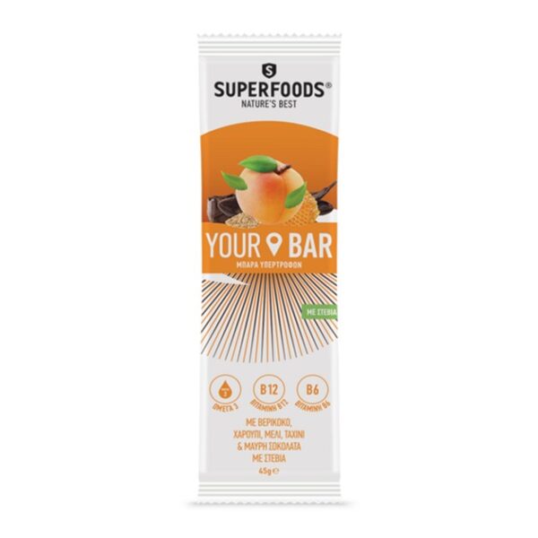 Superfoods Your Bar Μπάρα Πρωτεΐνης Υψηλής Περιεκτικότητας με Βερίκοκο