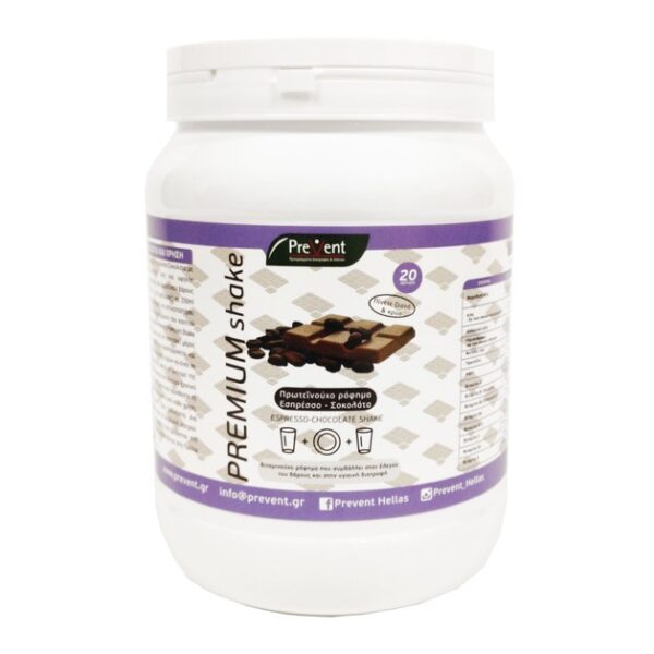 Prevent Premium Shake Espresso-Chocolate Βιταμινούχο Ρόφημα που Συμβάλλει στον Έλεγχο του Βάρους με Γεύση Εσπρέσο-Σοκολάτα 430gr