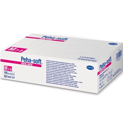 Hartmann Peha-Soft White Nitrile Εξεταστικά και Προστατευτικά Γάντια μιας Χρήσης Χωρίς Λάτεξ Νιτριλίου Λευκά 100τμχ
