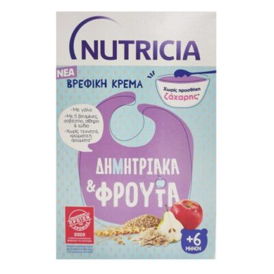 Nutricia Βρεφική Κρέμα Δημητριακά & Φρούτα από τον 6ο Μήνα 250gr