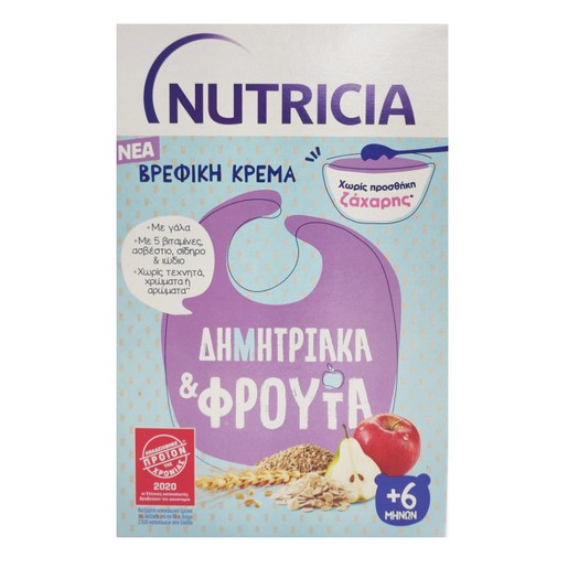 Nutricia Βρεφική Κρέμα Δημητριακά & Φρούτα από τον 6ο Μήνα 250gr