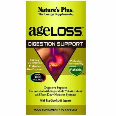 Nature's Plus Ageloss Digestion Support Συμπλήρωμα Διατροφής για την Υποστήριξη του Πεπτικού Συστήματος 90 Κάψουλες