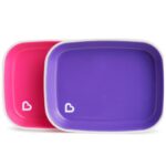 Munchkin Splash Plates Set Πιάτα με Αντιολισθητικό Πάτο Μώβ-Ρόζ 2τμχ