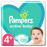 Pampers Active Baby Mega Pack Νο4+ (10-15kg) 120 πάνες