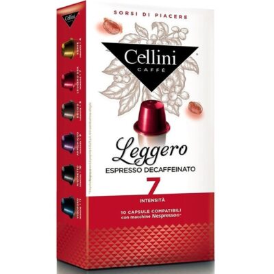 Cellini Caffe Leggero Espresso Ντεκαφεϊνέ Συμβατές με Συσκευή Nespresso 10caps