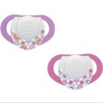Chicco Physio Compact Πιπίλα Σιλικόνης με Κρίκο 6-12 Μηνών Ροζ 2τμχ