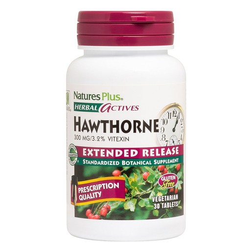 Nature's Plus Herbal Actives Hawthorne 300mg 30Veg.tabs