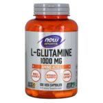 Now Foods L-Glutamine Double Strength 1000mg Συμπλήρωμα Διατροφής για Αποκατάσταση & Διατήρηση της Εντερικής Υγείας 120 VegCaps