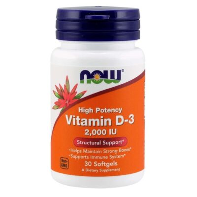 Now Foods Vitamin D3 2.000 IU Συμπλήρωμα Διατροφής με τη πιο Βιοδιαθέσιμη Μορφή Βιταμίνης D softgels