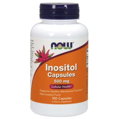Now Foods Inositol 500mg Συμπλήρωμα Διατροφής που Συμβάλει στην Παραγωγή Κυτταρικής Ενέργειας 100 vegcaps