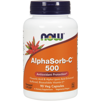Now Foods AlphaSorb-C Συμπλήρωμα Βιταμίνης C Υψηλής Απορρόφησης και Βιοδιαθεσιμότητας 500mg 90caps