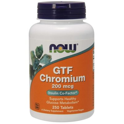 Now Foods GTF Chromium 200mcg Yeast Free Vegetarian Συμπλήρωμα Διατροφής που Ρυθμίζει τα Επίπεδα Γλυκόζης στο Αίμα 250 tabs