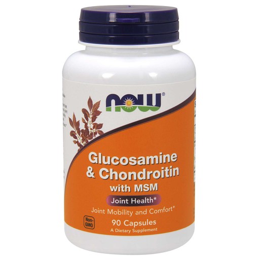 Now Foods Glucosamine & Chondroitin With MSM Συμπλήρωμα Διατροφής που Συμβάλει στην Ενίσχυση της Δομής των Αρθρώσεων 90 Caps
