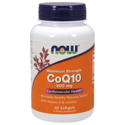 Now Foods CoQ10 600mg Maximum Strengh Συμπλήρωμα Διατροφής για Υγιές Καρδιαγγειακό Σύστημα με Αντιοξειδωτική Δράση 60 Softgels