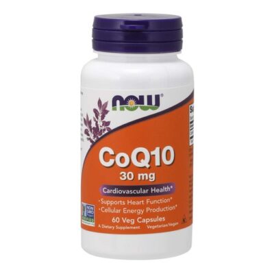 Now Foods CoQ10 30mg Συμπλήρωμα Διατροφής για Υγιές Καρδιαγγειακό Σύστημα με Αντιοξειδωτική Δράση 60 Vegcaps