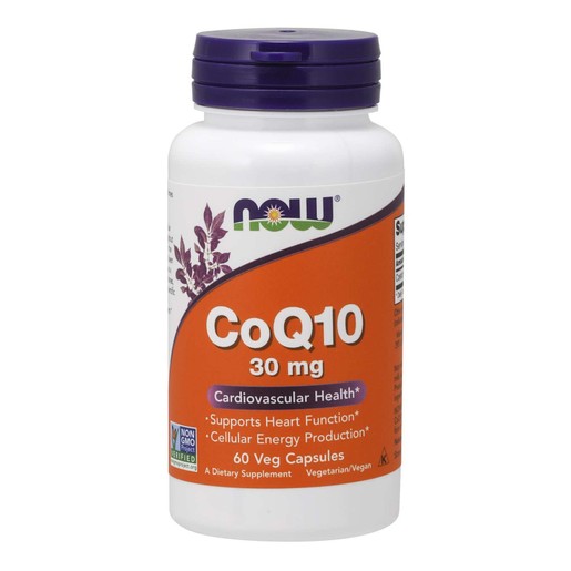 Now Foods CoQ10 30mg Συμπλήρωμα Διατροφής για Υγιές Καρδιαγγειακό Σύστημα με Αντιοξειδωτική Δράση 60 Vegcaps
