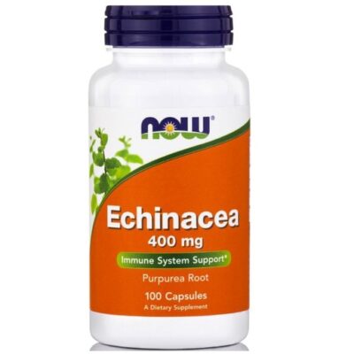 Now Foods Echinacea με Ανοσοδιεγερτικές Αντιφλεγμονώδεις Αντιβακτηριακές και Αντιϊκές Ιδιότητες 400mg 100caps