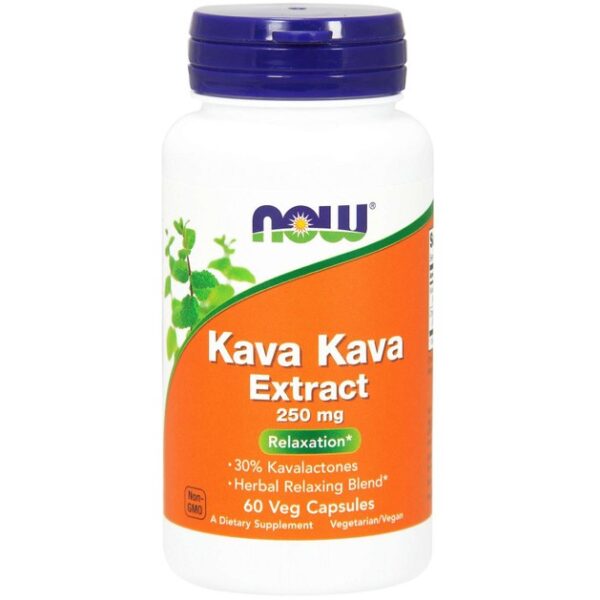 Now Foods Kava Kava 250mg Συμπλήρωμα Διατροφής που Συμβάλει στην Χαλάρωση του Οργανισμού & Καταπολεμά την Αϋπνία 60 VegCaps