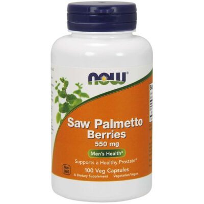 Now Foods Saw Palmetto Berries 550mg Συμπλήρωμα Διατροφής που Ανακουφίζει από τα Συμπτώματα του Προστάτη 100 VegCaps