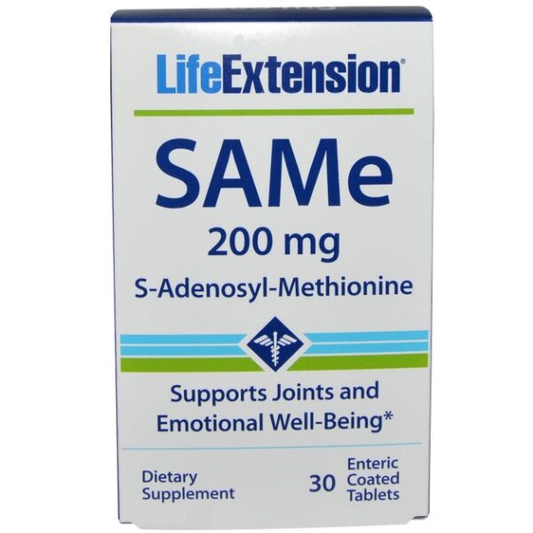 Life Extension SAMe 200mg (S-Adenosyl-Methionine) Συμπλήρωμα Διατροφής για Καταπολέμηση των Πόνων & Βελτίωση της Διάθεσης 30tabs