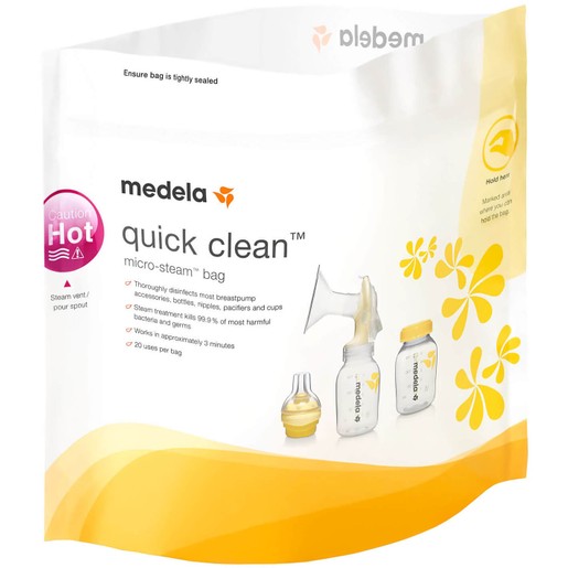 Medela Quick Clean Σακουλάκια Αποστείρωσης Φούρνου Μικροκυμάτων 5 Τεμάχια