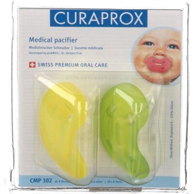 Curaprox CMP 102 Medical Pacifiere Ιατρική Πιπίλα Από 8 Μηνών 2 Τεμάχια
