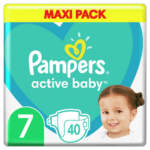 Pampers Active Baby Maxi Pack Νο7 (15+ kg) 40 πάνες
