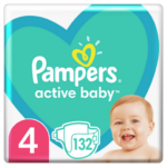 Pampers Active Baby Mega Pack Νο4 (9-14 kg) 132 πάνες