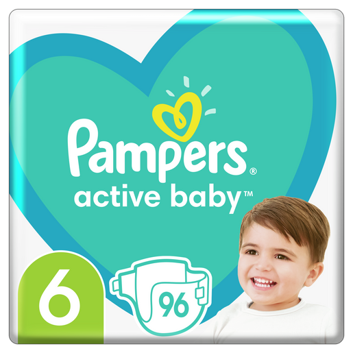 Pampers Active Baby Mega Pack Νο6 (13-18 kg) 96 πάνες