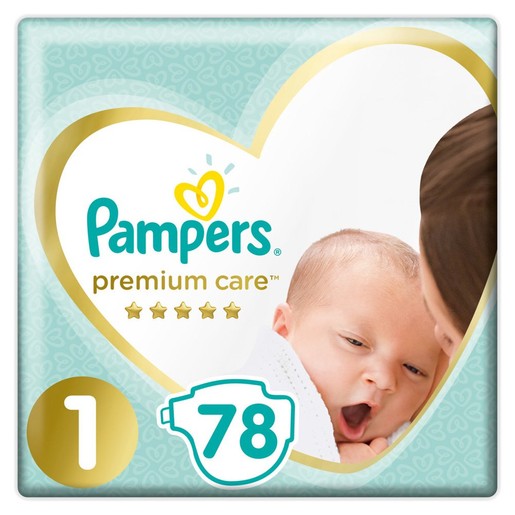 Pampers Premium Care Πάνες No 1 (2-5kg) 78Τμχ