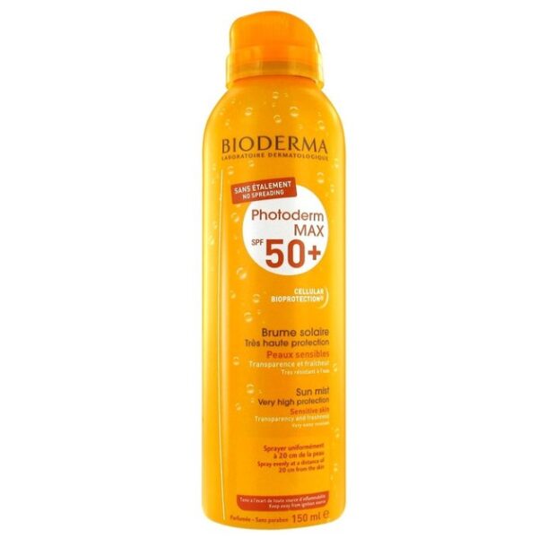 Bioderma Photoderm Max Sun Mist Spf50+ Αντηλιακό Σπρέι Διάφανο για Πρόσωπο και Σώμα 150ml