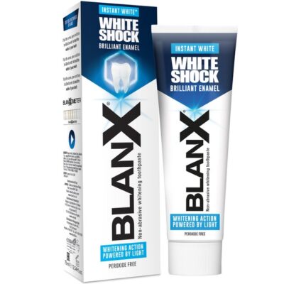 BLANX White Shock Instant White Toothpaste Λευκαντική Οδοντόκρεμα Ταχείας Δράσης 75ml
