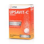Upsa Upsavit-C Vitamin C Αναβράζουσα Βιταμίνη C Ενίσχυση του Ανοσοποιητικού Συστήματος 1000mg 20 Effer.tabs