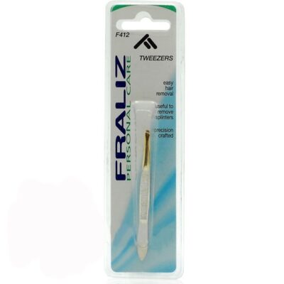 Fraliz F412 Tweezers Τσιμπιδάκι Φρυδιών με Λοξή Μύτη Χρυσή 1 Τεμάχιο