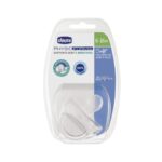 Chicco Πιπίλα Physio Soft ‘Ολο Σιλικόνη Διάφανη 6-16M 1 Τεμάχιο