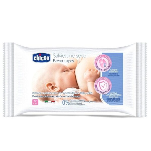 Chicco Breast Wipes Μαντηλάκια Καθαρισμού Στήθους