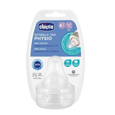 Chicco Physio Teat Anti-Colic Θηλή Σιλικόνης Γρήγορης Ροής 4m+