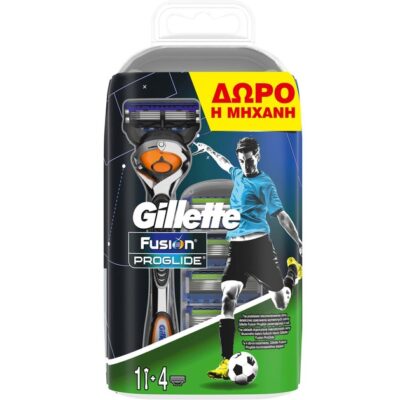 Gillette Πακέτο Προσφοράς Fushion Proglide Ανταλλακτικές Κεφαλές 4 Τεμάχια & Δώρο η Ξυριστική Μηχανή