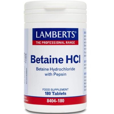 Lamberts Betaine HCI 324mg/Pepsin 5mg 180 tabs