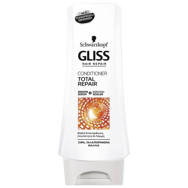 Schwarzkopf Gliss Total Repair Conditioner Επανορθωτική Κρέμα Περιποίησης για Ξηρά & Ταλαιπωρημένα Μαλλιά 200ml