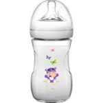 Avent Natural Μπιμπερό Πολυπροπυλένιου με Θηλή Σιλικόνης Αργής Ροής Λευκό – Ιπποπόταμος 1m+