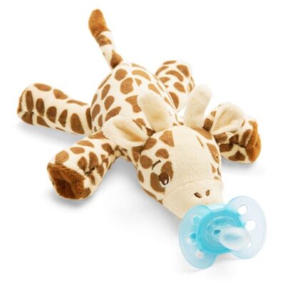 Avent Snuggle Λούτρινο Καμηλοπάρδαλη - Μαλακή Ορθοδοντική Πιπίλα 0-6 Μηνών SCF348/11