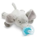 Avent Snuggle Λούτρινο Ελέφαντας – Μαλακή Ορθοδοντική Πιπίλα 0-6 Μηνών SCF348/13