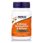 Now Foods 8 Billion Acidophilus & Bifidus Συμβάλλει στη Διατήρηση της Υγιούς Εντερικής Μικροβιακής Χλωρίδας 60caps